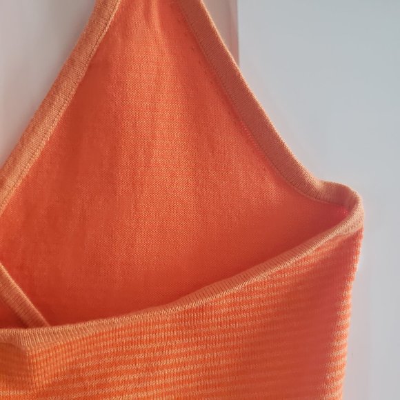 Mossimo Halter Neck Sleeveless Stripe Orange Womens Top SZ M, NWT - Picture 8 of 15